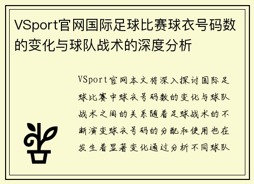 VSport官网国际足球比赛球衣号码数的变化与球队战术的深度分析